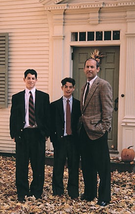 William DeLuca, MD with sons in Deerfield MA