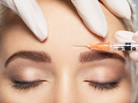 a patient receiving botox treatments
