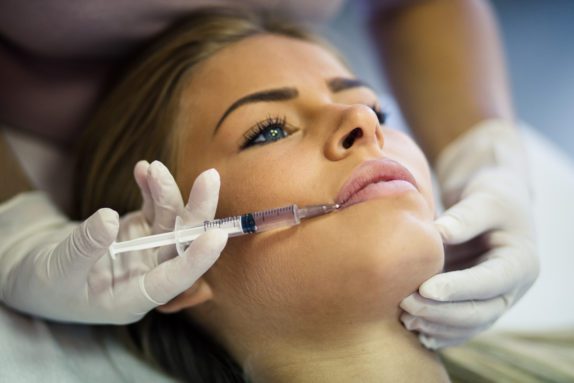 a patient preparing for a botox treatment